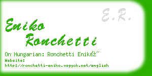 eniko ronchetti business card